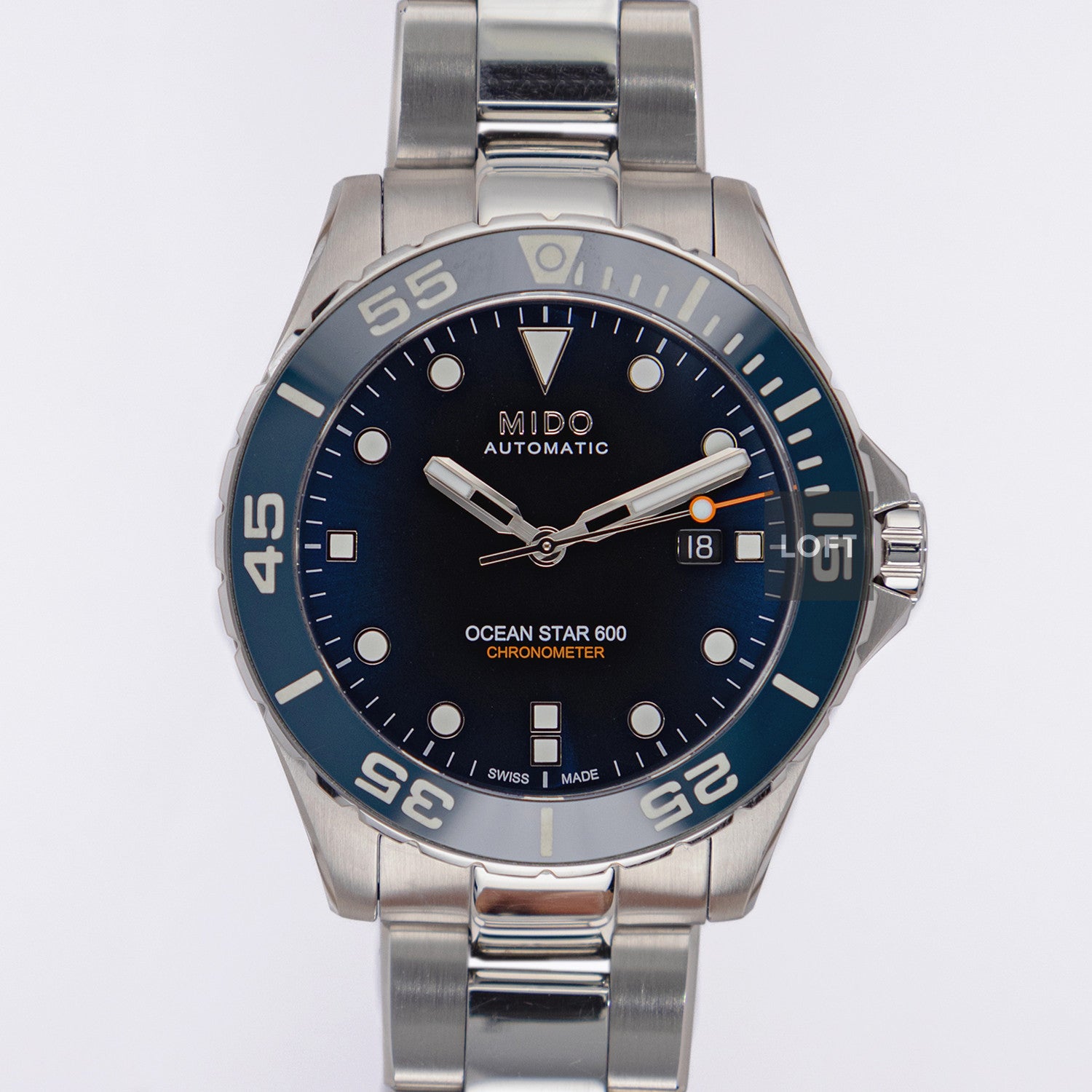 Mido Ocean Star 600 Chronometer Blue Dial 43.5mm