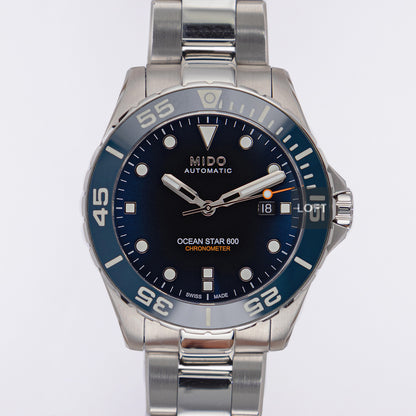 Mido Ocean Star 600 Chronometer Blue Dial 43.5mm