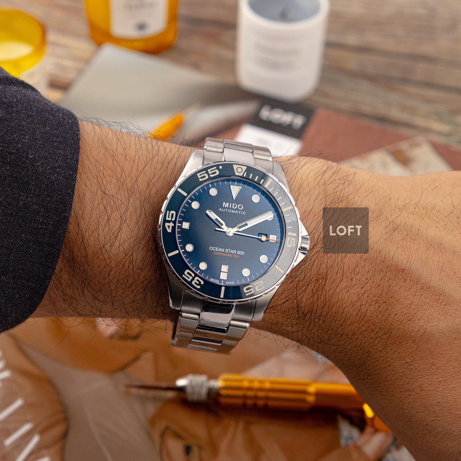 Mido Ocean Star 600 Chronometer Blue Dial 43.5mm