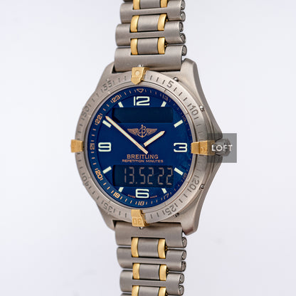 Breitling Aerospace Quartz Blue Dial Two-Tone 39mm