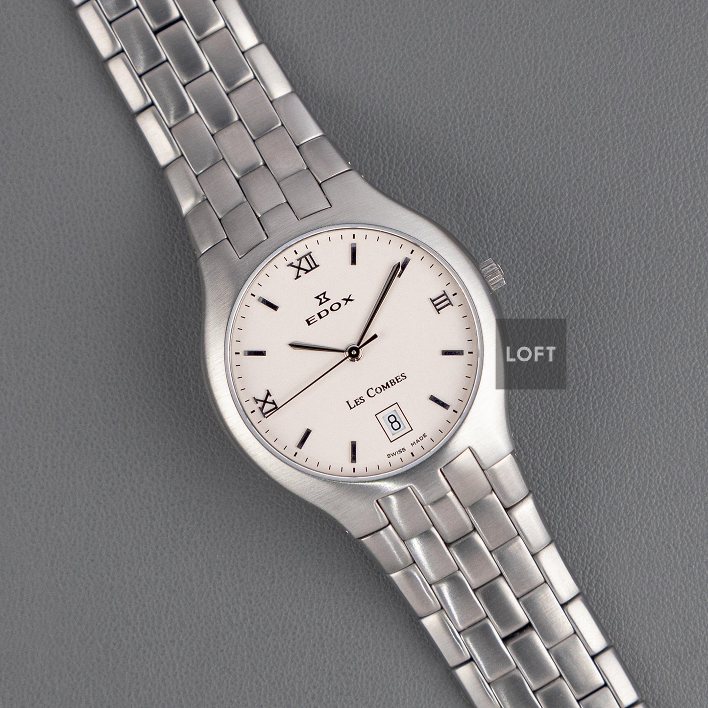 Edox Les Combes 61150 Quartz Silver Dial 34mm