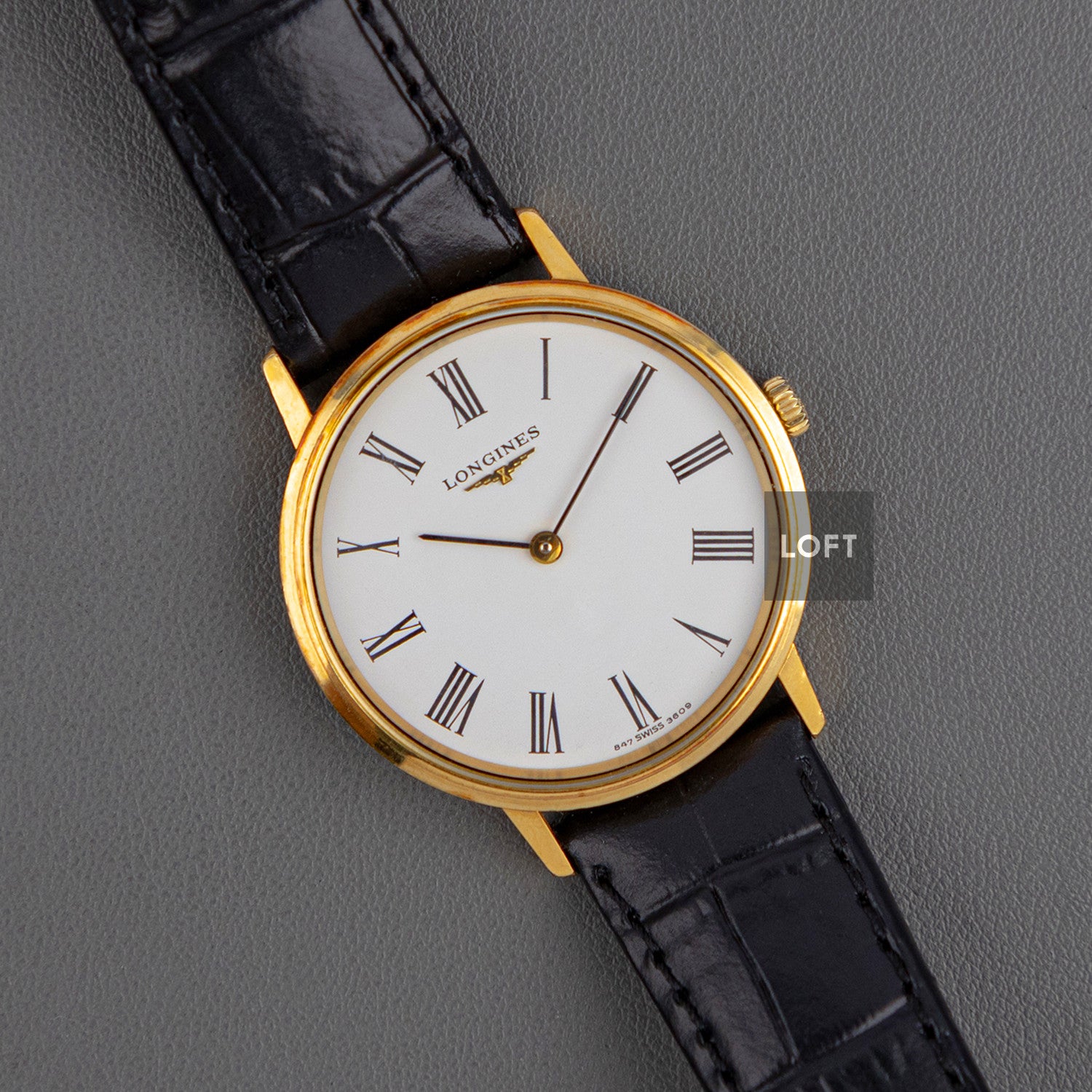 Longines 3609 Manual Wind White Dial Vintage 33mm