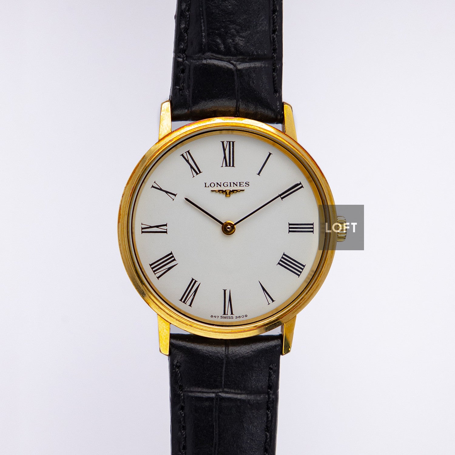 Longines 3609 Manual Wind White Dial Vintage 33mm