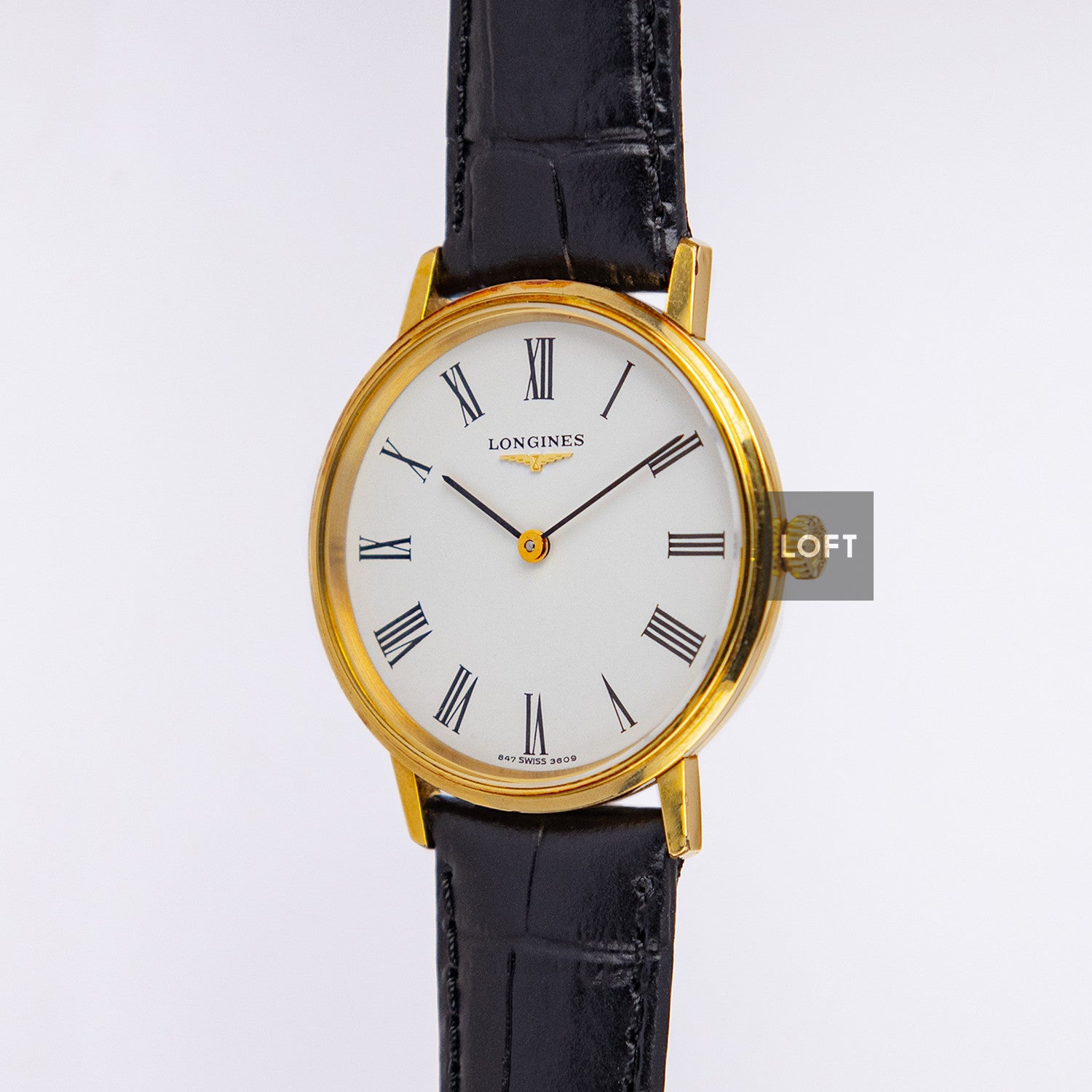 Longines 3609 Manual Wind White Dial Vintage 33mm