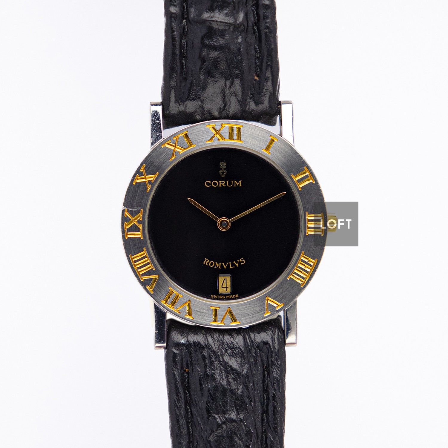Corum Romvlvs 43.901.21 Quartz Black Dial 31.5mm