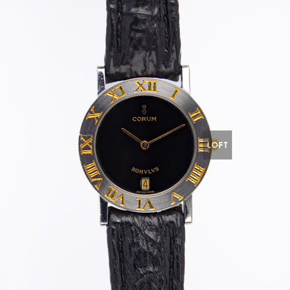 Corum Romvlvs 43.901.21 Quartz Black Dial 31.5mm
