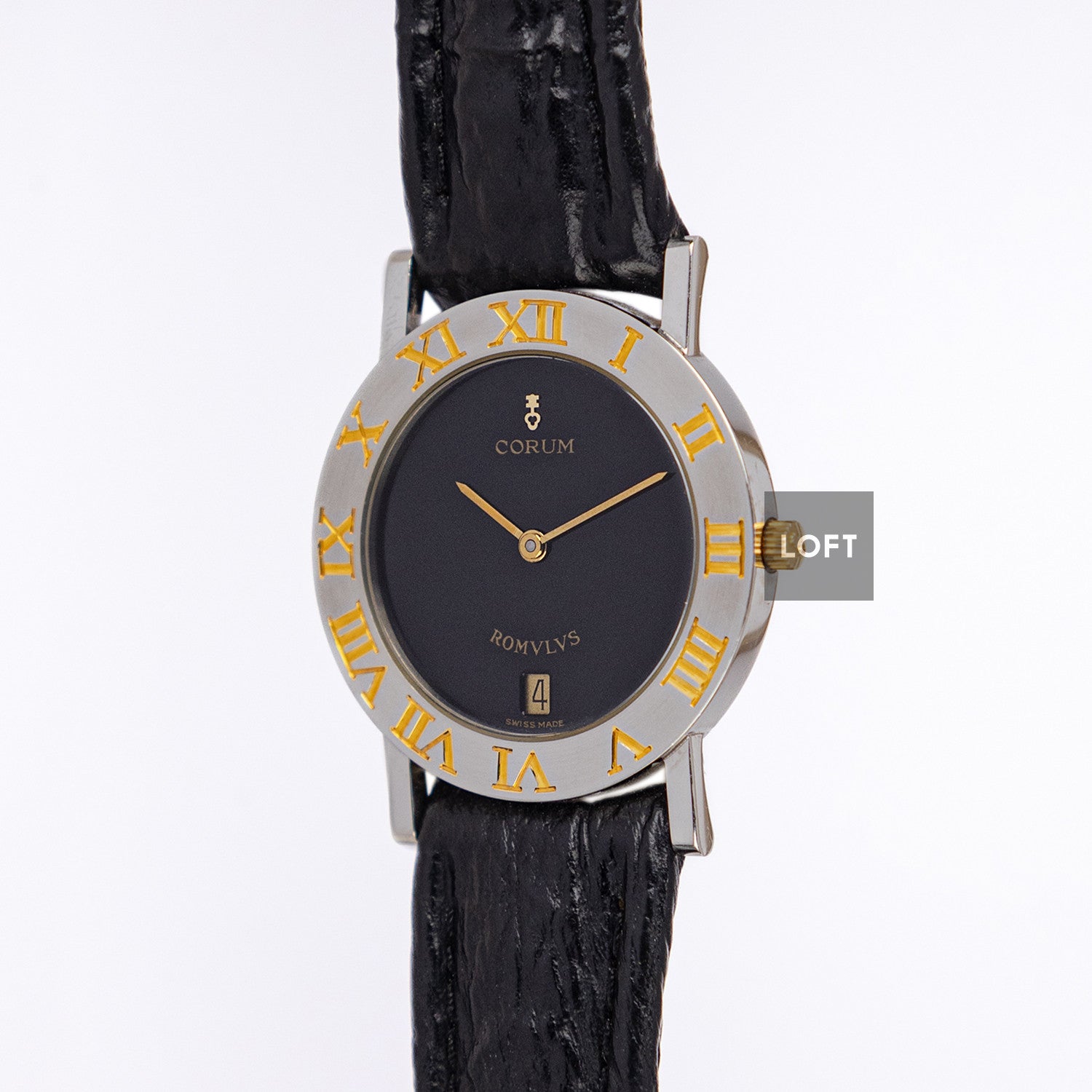 Corum Romvlvs 43.901.21 Quartz Black Dial 31.5mm