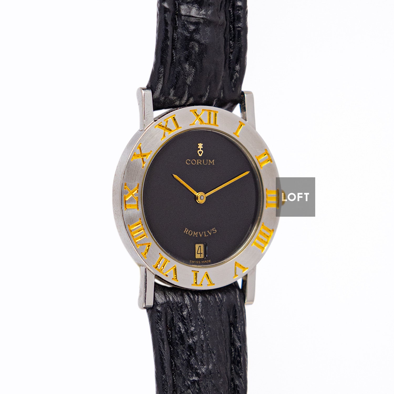 Corum Romvlvs 43.901.21 Quartz Black Dial 31.5mm