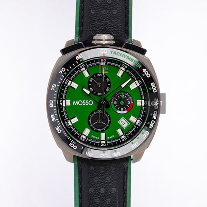 Mosso Italia Bull Head Quartz Chronograph Green 42mm