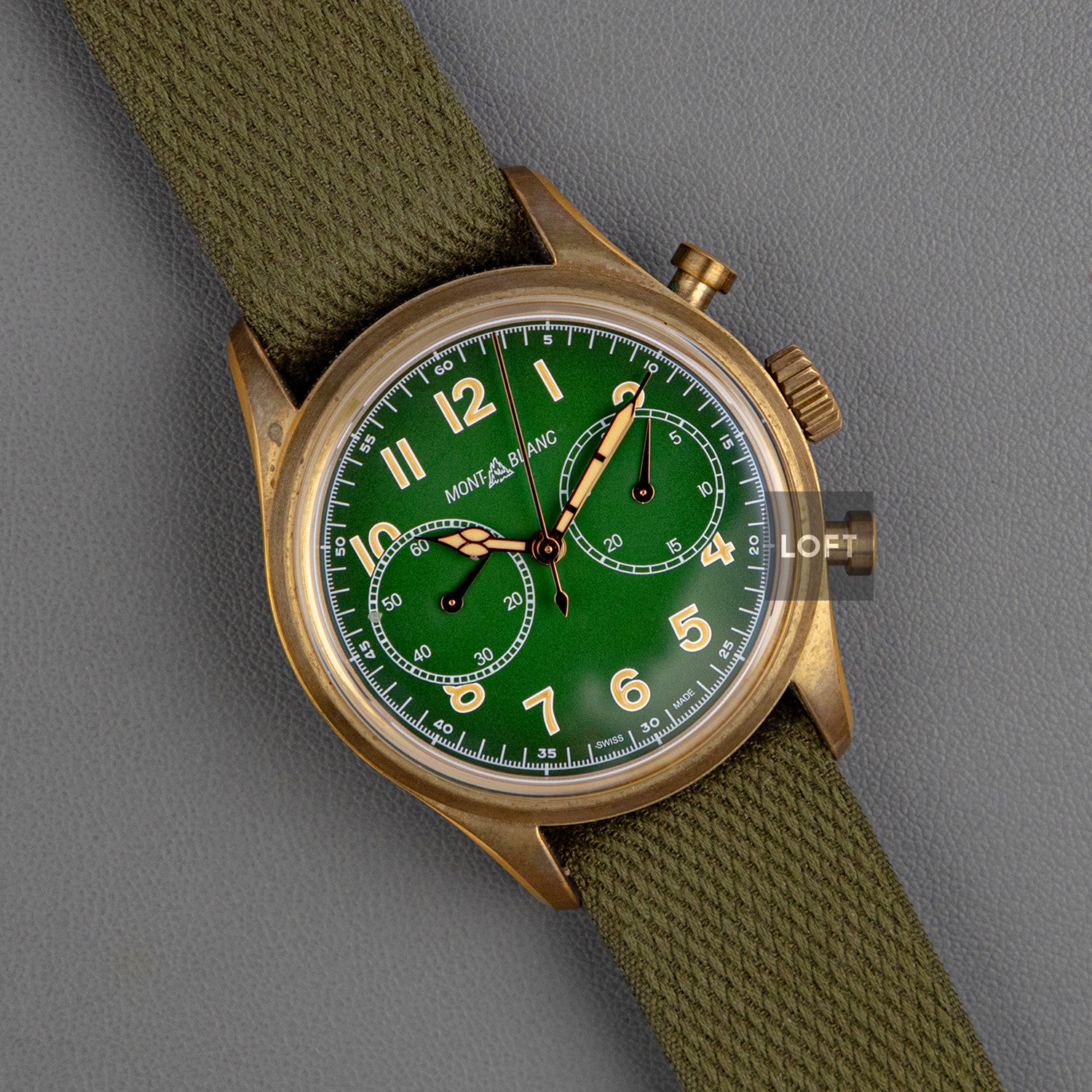 Montblanc 1858 Bronze Chronograph Green Dial 42mm
