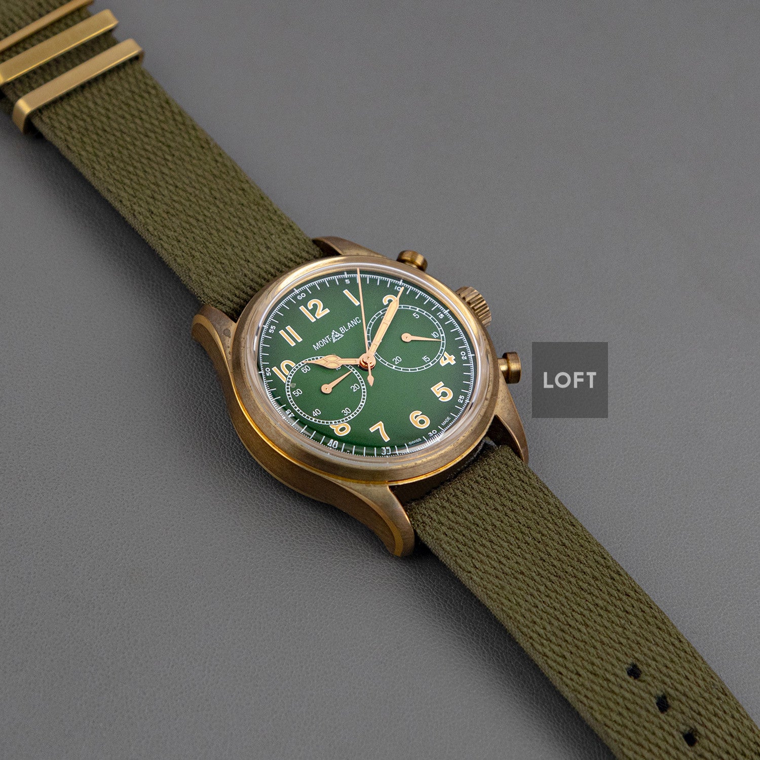 Montblanc 1858 Bronze Chronograph Green Dial 42mm
