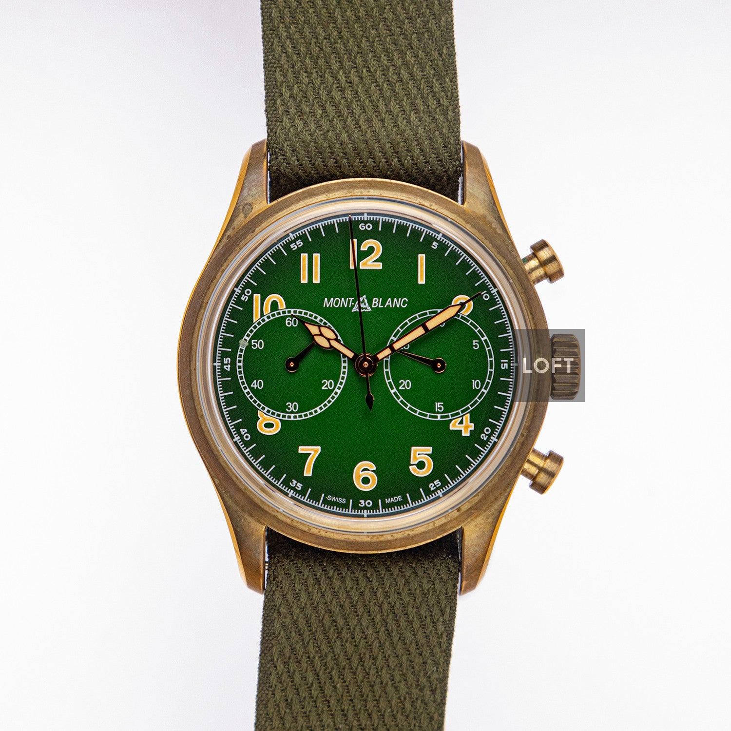 Montblanc 1858 Bronze Chronograph Green Dial 42mm