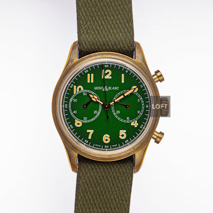 Montblanc 1858 Bronze Chronograph Green Dial 42mm