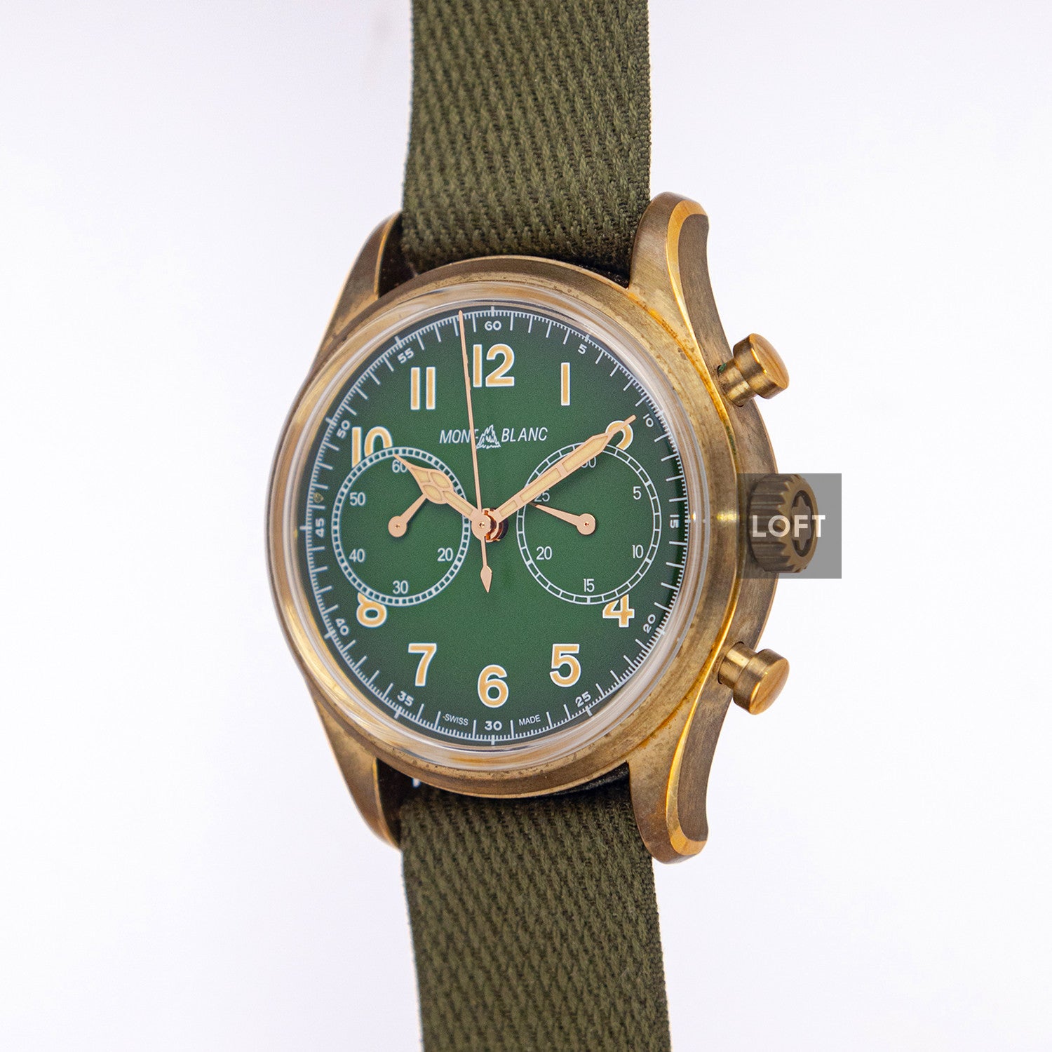 Montblanc 1858 Bronze Chronograph Green Dial 42mm