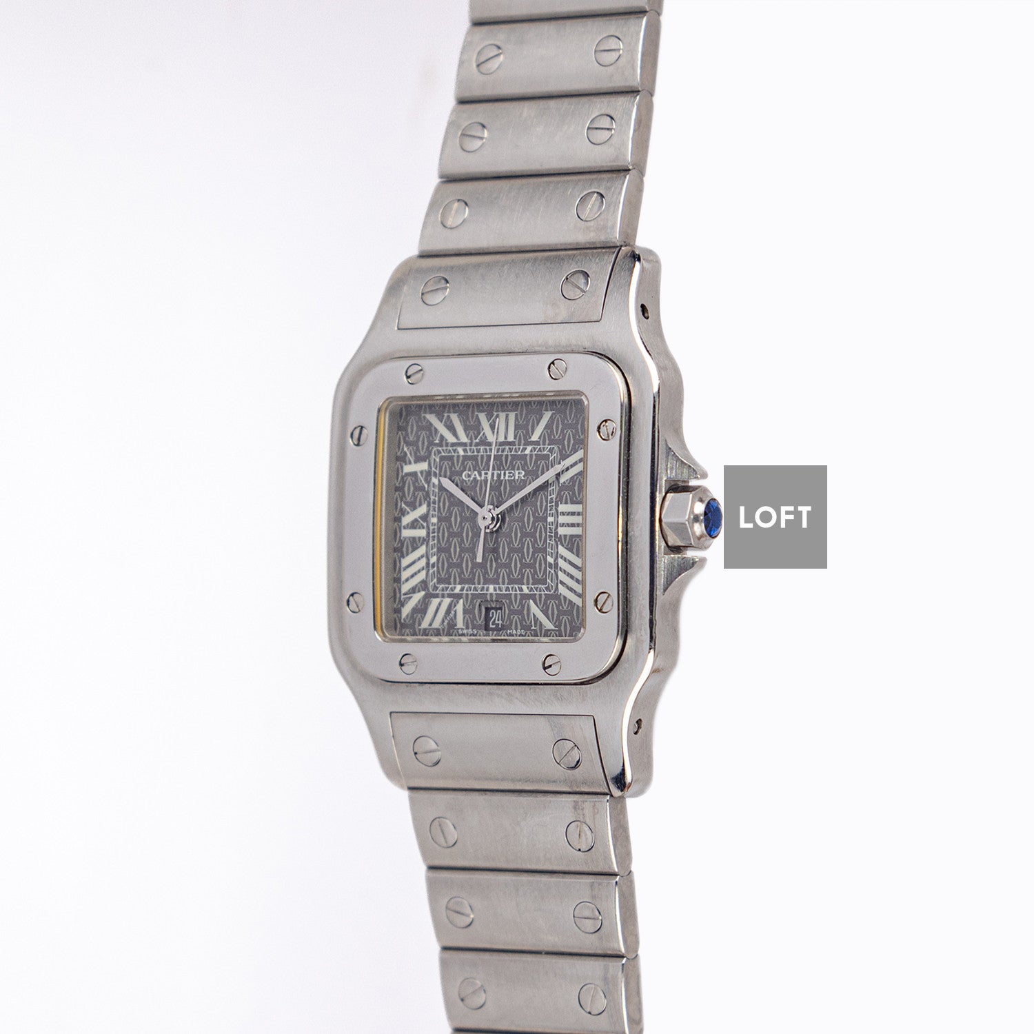 Cartier Santos Galbée Quartz Date Logo Dial 29mm