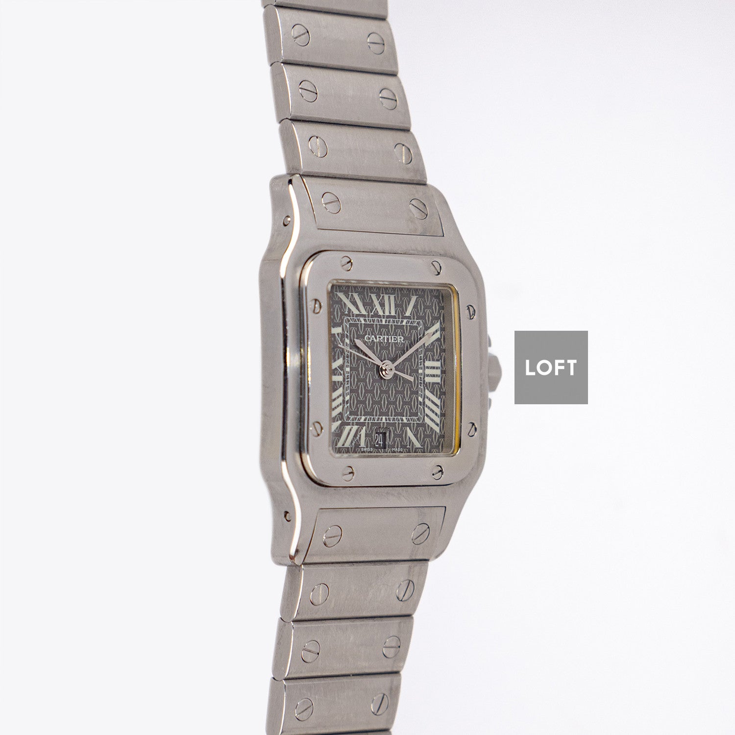 Cartier Santos Galbée Quartz Date Logo Dial 29mm