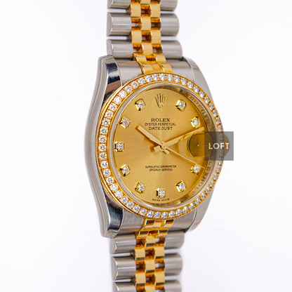 Rolex Datejust 116243 Yellow Gold Diamond 36mm