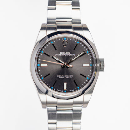 Rolex Oyster Perpetual 114300 Dark Rhodium 39mm