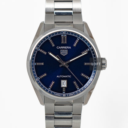 TAG Heuer Carrera Calibre 5 Automatic Blue Dial 39mm