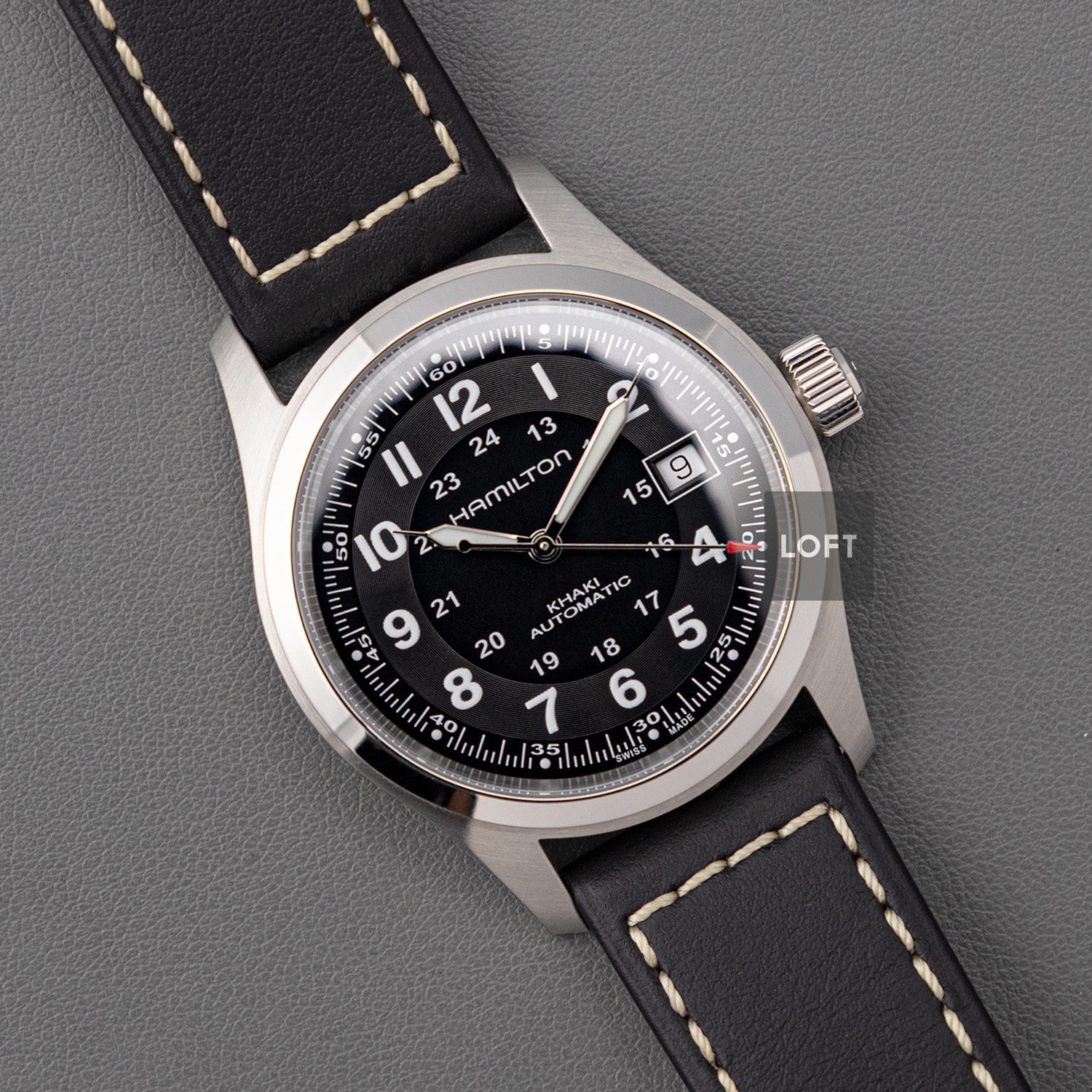 HAMILTON Khaki ブラック腕時計 HAMILTON 腕時計 「ハミルトン」 Khaki Field （カーキ