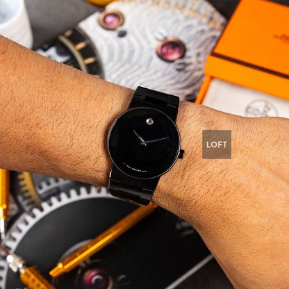 Movado Safiro 605899 Black PVD Quartz 38mm