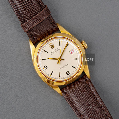Rolex Oysterdate Precision 6694 Vintage Gold Plated 34mm