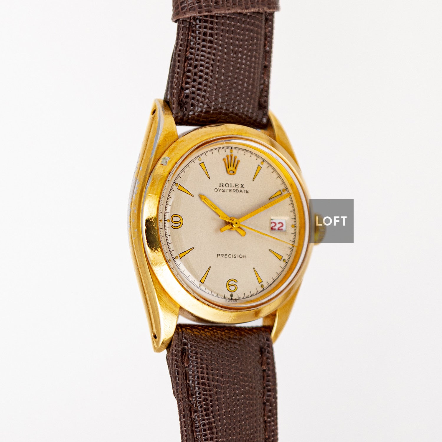 Rolex Oysterdate Precision 6694 Vintage Gold Plated 34mm