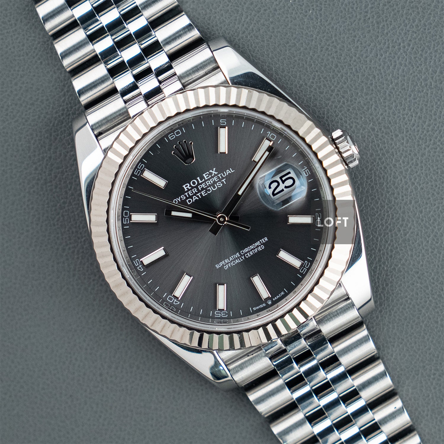 Rolex Grey Rolex Datejust 41 Ref. 126300 Slate Gray Dial 41mm – LOFT