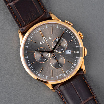 Edox Les Vauberts Chronograph Date Quartz 42mm