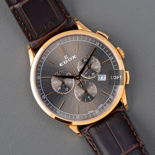 Edox Les Vauberts Chronograph Date Quartz 42mm