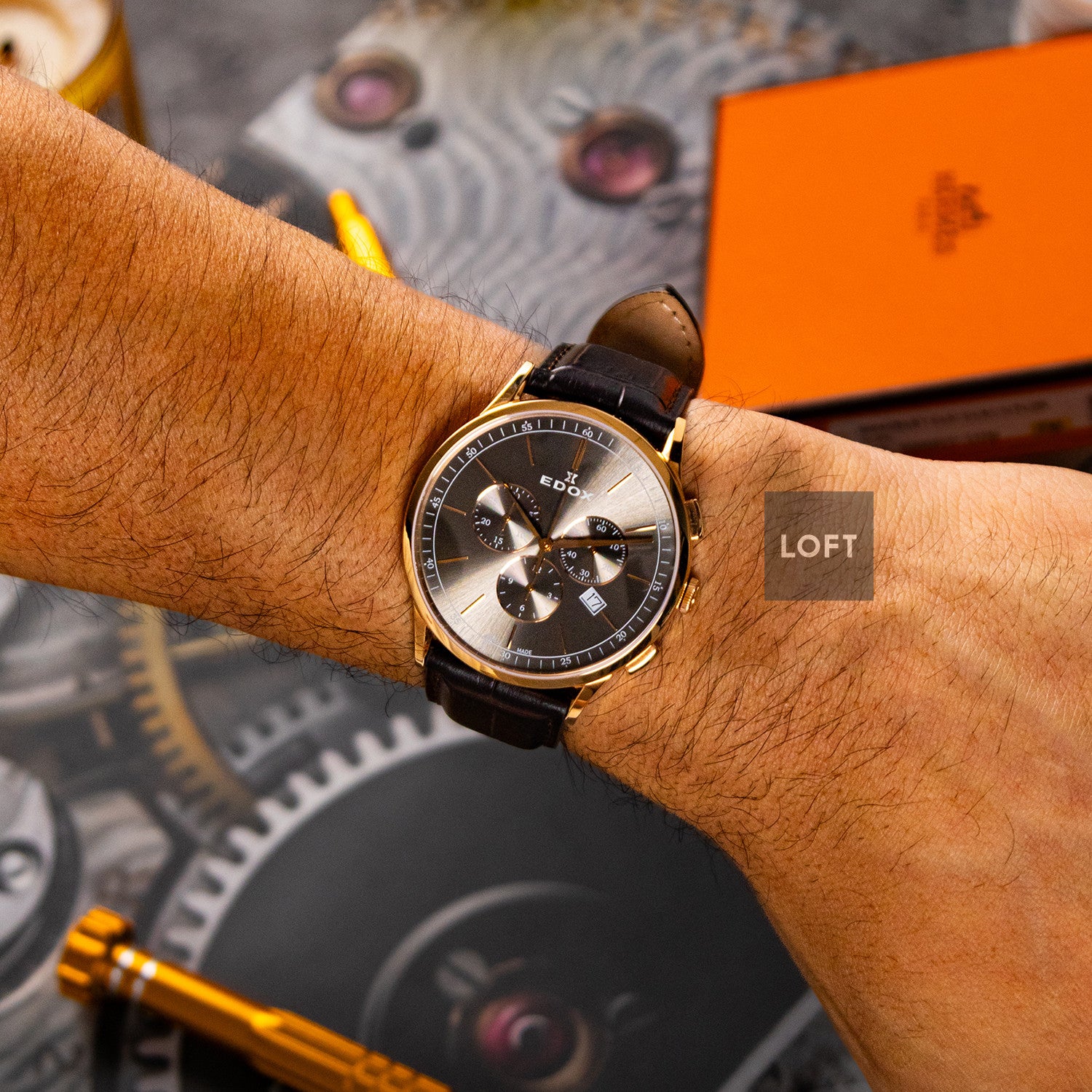Edox Les Vauberts Chronograph Date Quartz 42mm