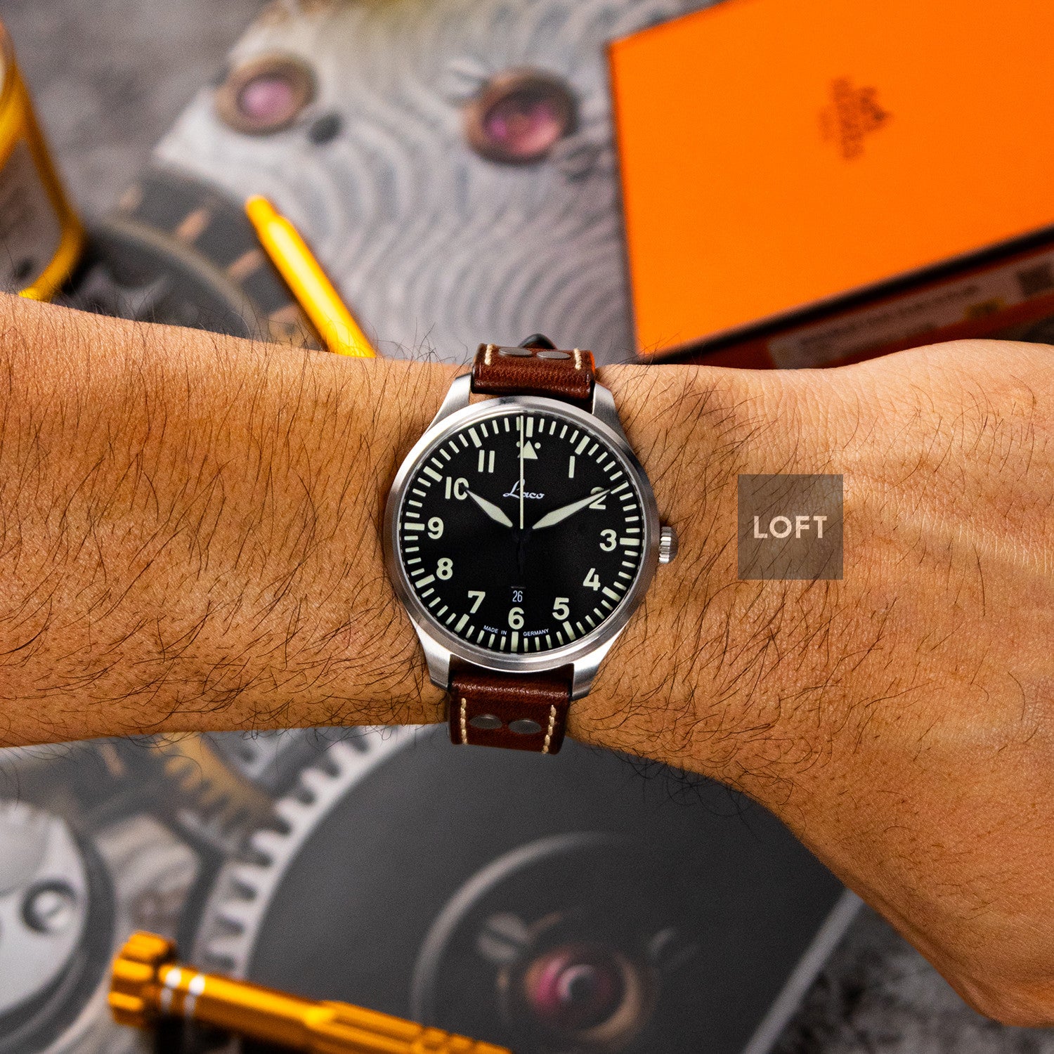 Laco Pilot Watch Basic GENF.2.D Quartz 40mm