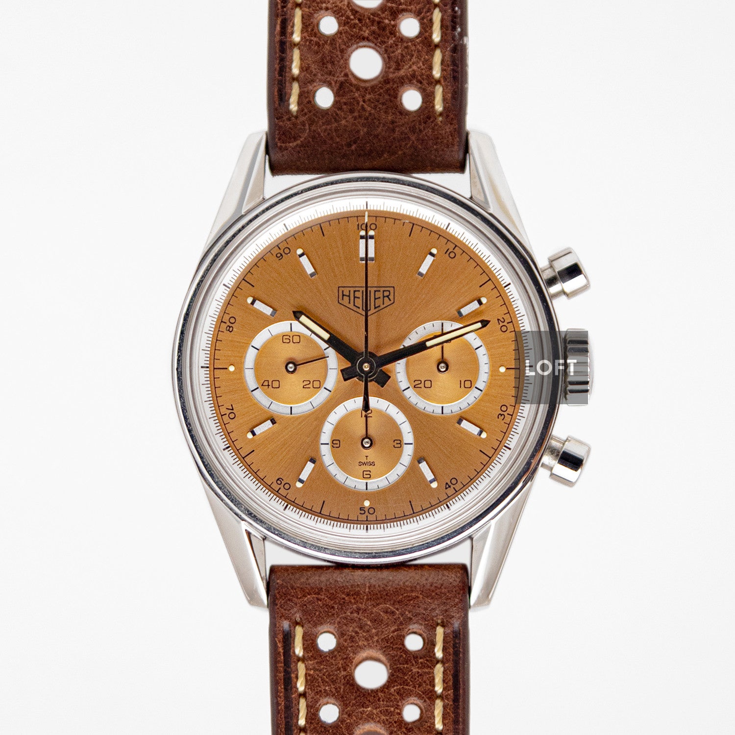 Heuer Carrera 1964 Lemania Salmon 36mm