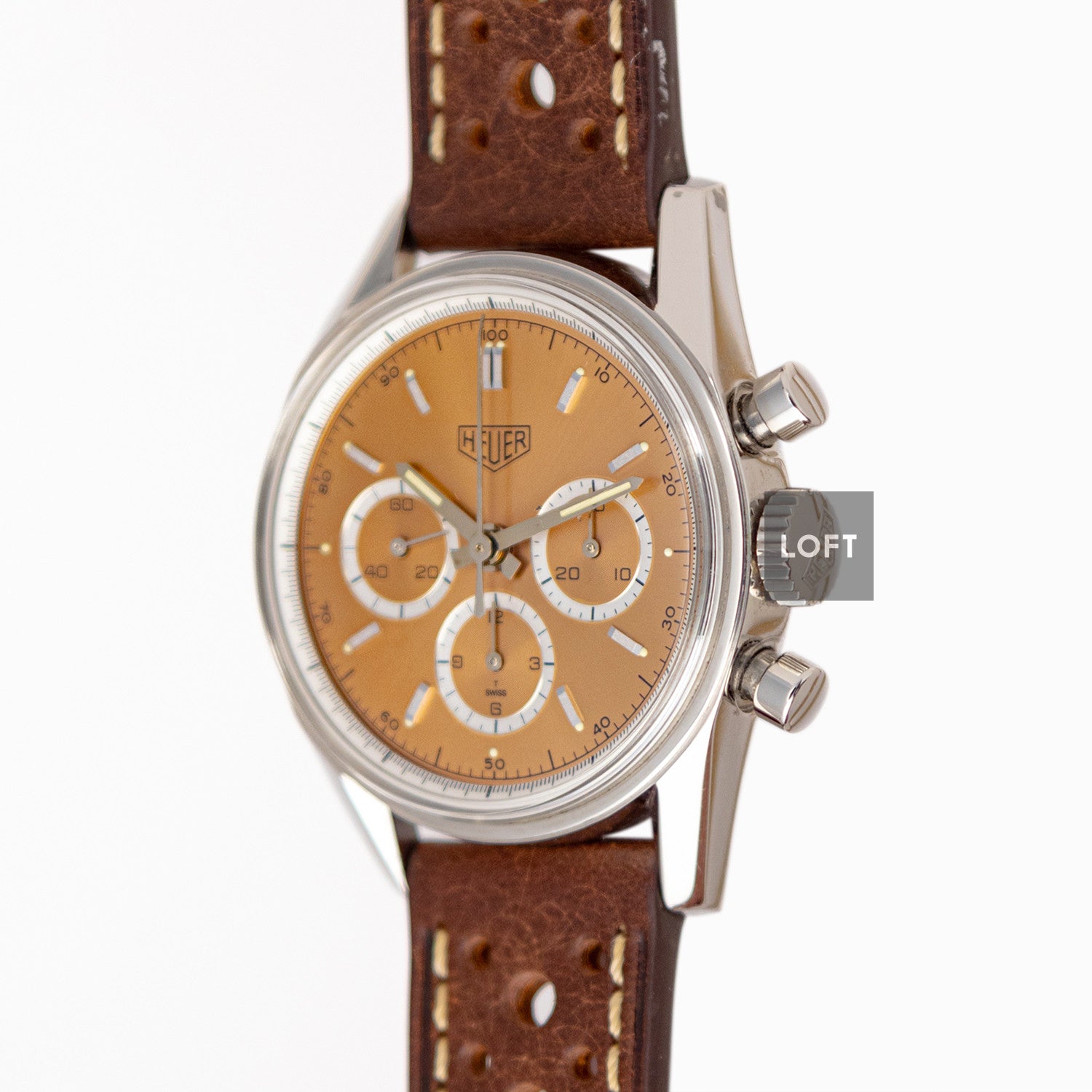 Heuer Carrera 1964 Lemania Salmon 36mm