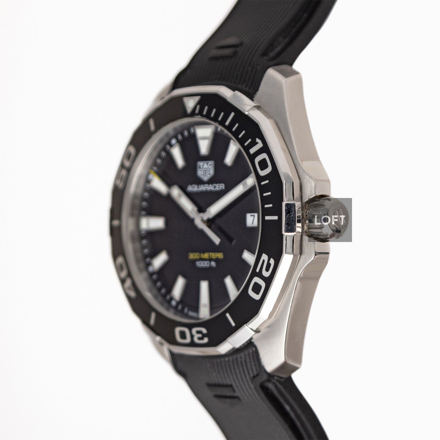 TAG Heuer Aquaracer Quartz Black Dial Rubber 43mm