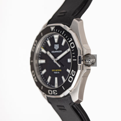 TAG Heuer Aquaracer Quartz Black Dial Rubber 43mm