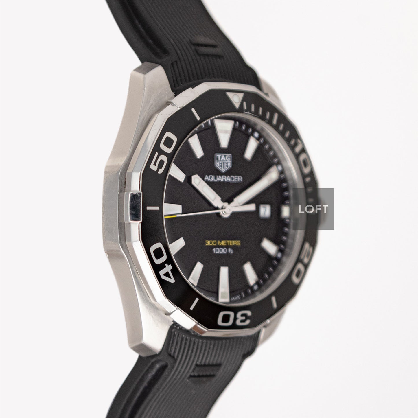 TAG Heuer Aquaracer Quartz Black Dial Rubber 43mm