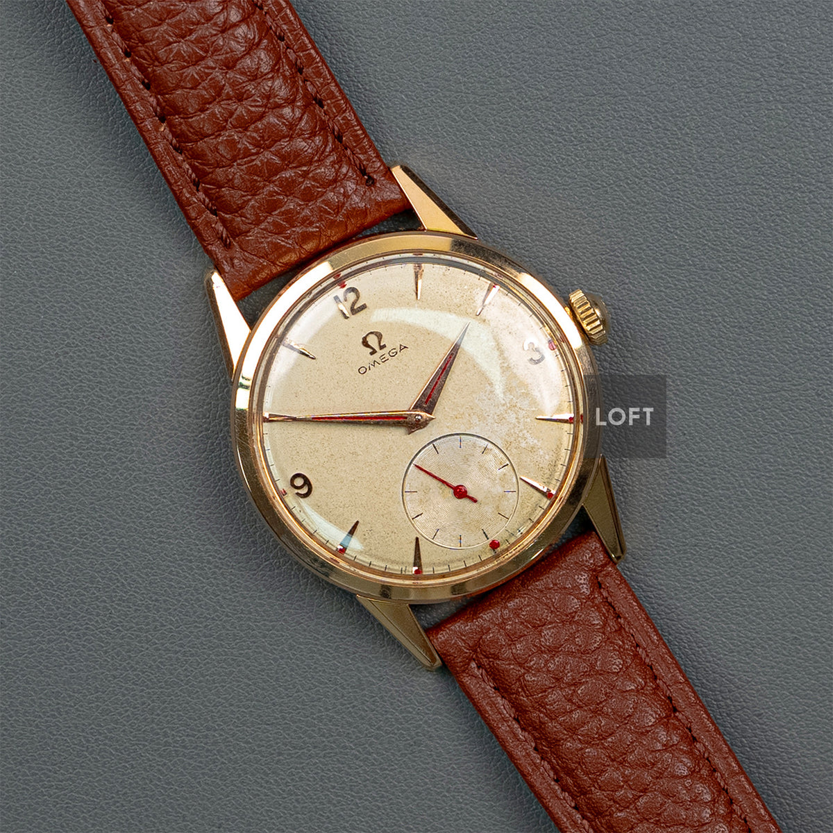 Vintage Omega Ladies Gold Tone Manual Wind Wristwatch with Stretch Band Omega Ladies Manual Wind 14K Yellow Gold 7mm – LOFT main image 4