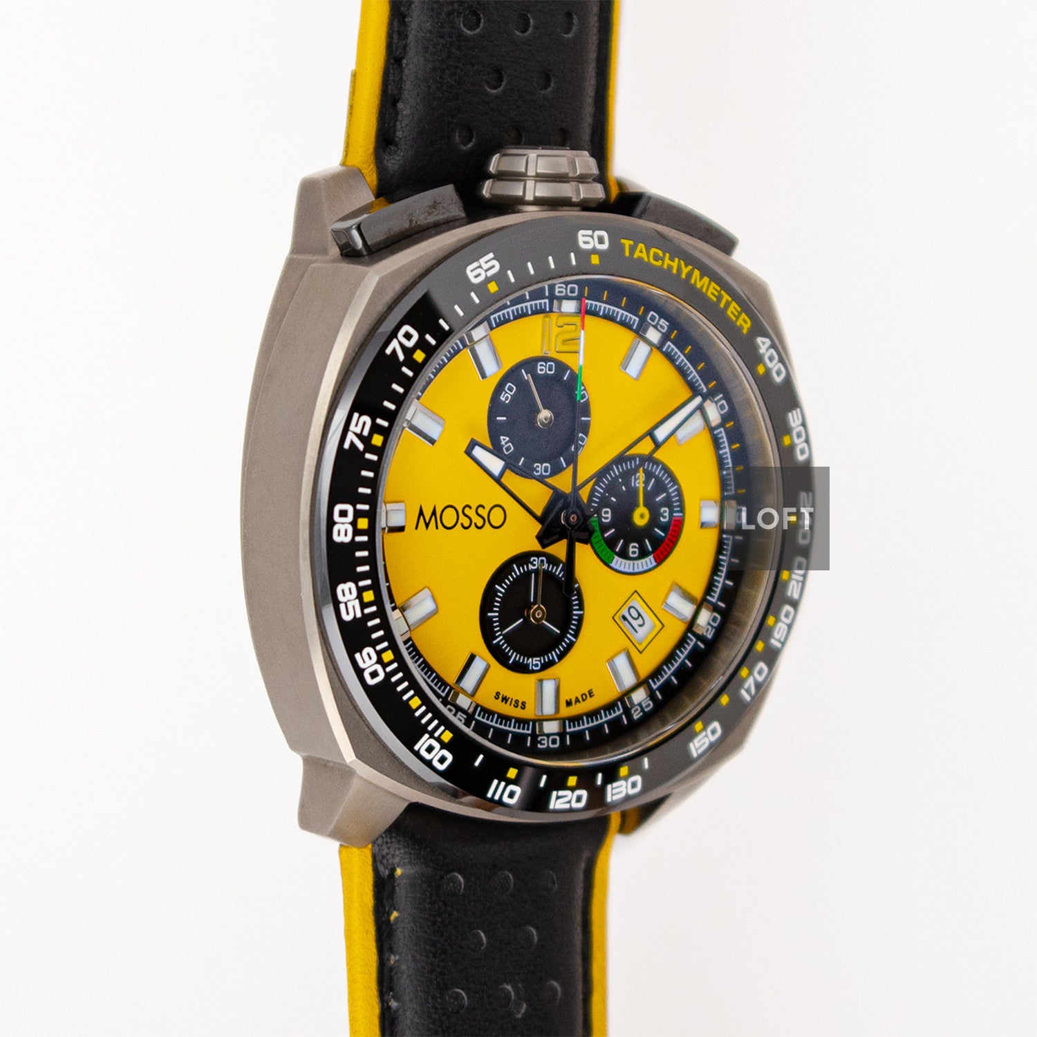 Mosso Italia Bull Head Quartz Chronograph Yellow 42mm