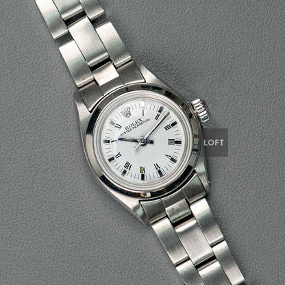 Rolex Oyster Perpetual 6618 Roman White 24mm