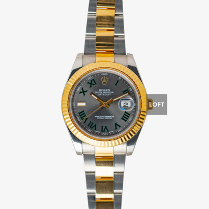 Rolex Datejust II Rolesor Slate Roman Dial 41mm