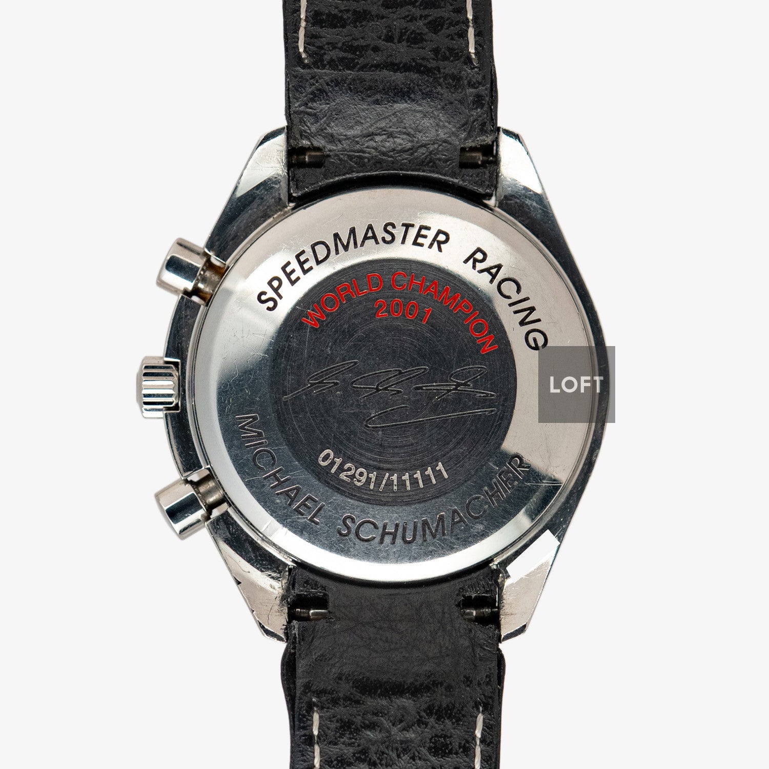 OMEGA Speedmaster ブラックレザー Omega Speedmaster Date Automatic Schumacher 40mm – LOFT