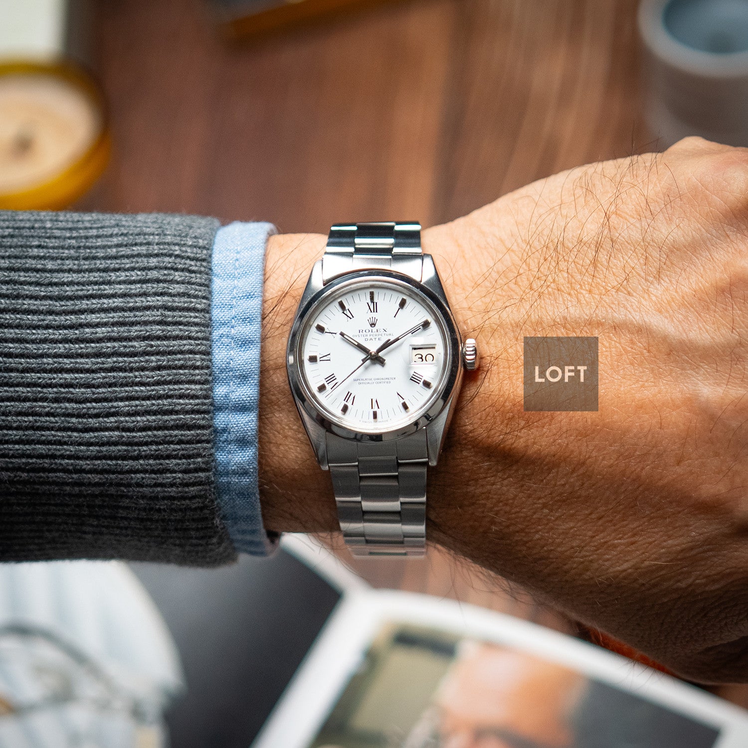 Rolex Oyster Perpetual Date 1500 Roman 34mm