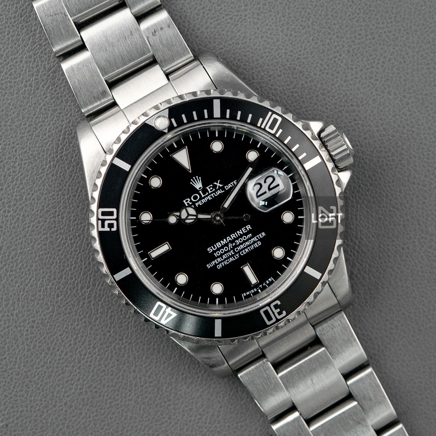 Rolex Submariner Date 16610 Tritium Black Dial 40mm