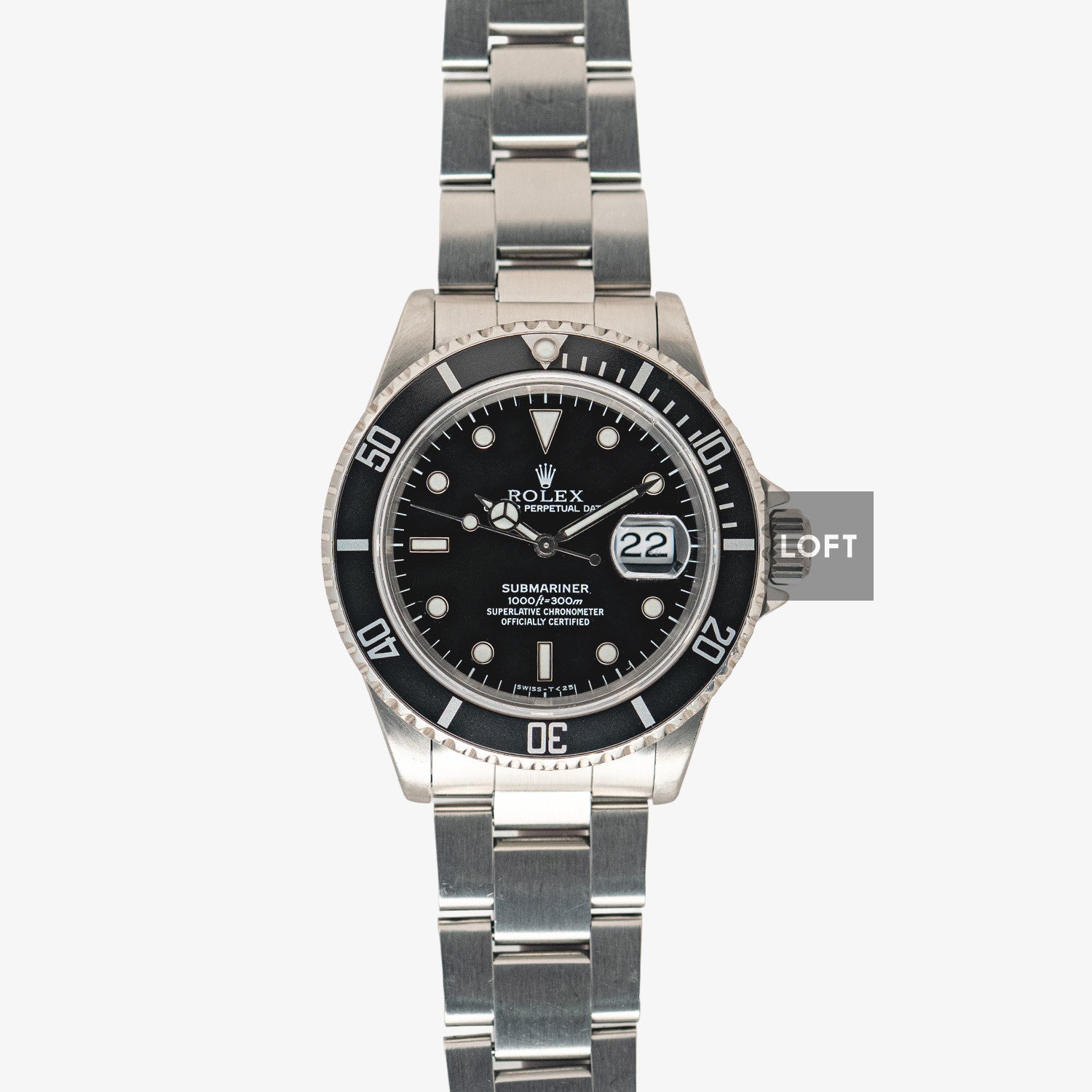 Rolex Submariner Date 16610 Tritium Black Dial 40mm
