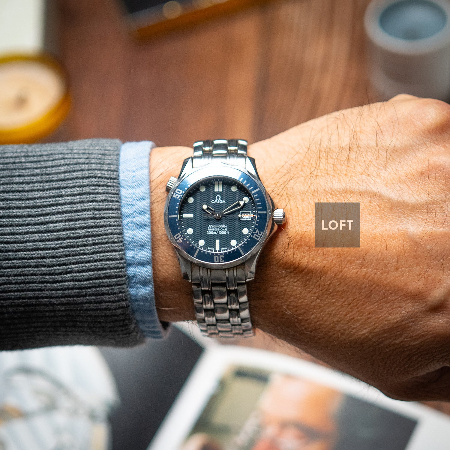 時計 OMEGA Seamaster Omega Seamaster Diver 300M Co-Axial Chronometer 41mm *Blue