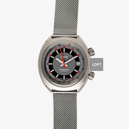 Oris Chronoris Date Grey Dial Rotating Inner Bezel 39mm