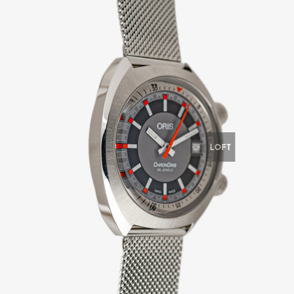 Oris Chronoris Date Grey Dial Rotating Inner Bezel 39mm