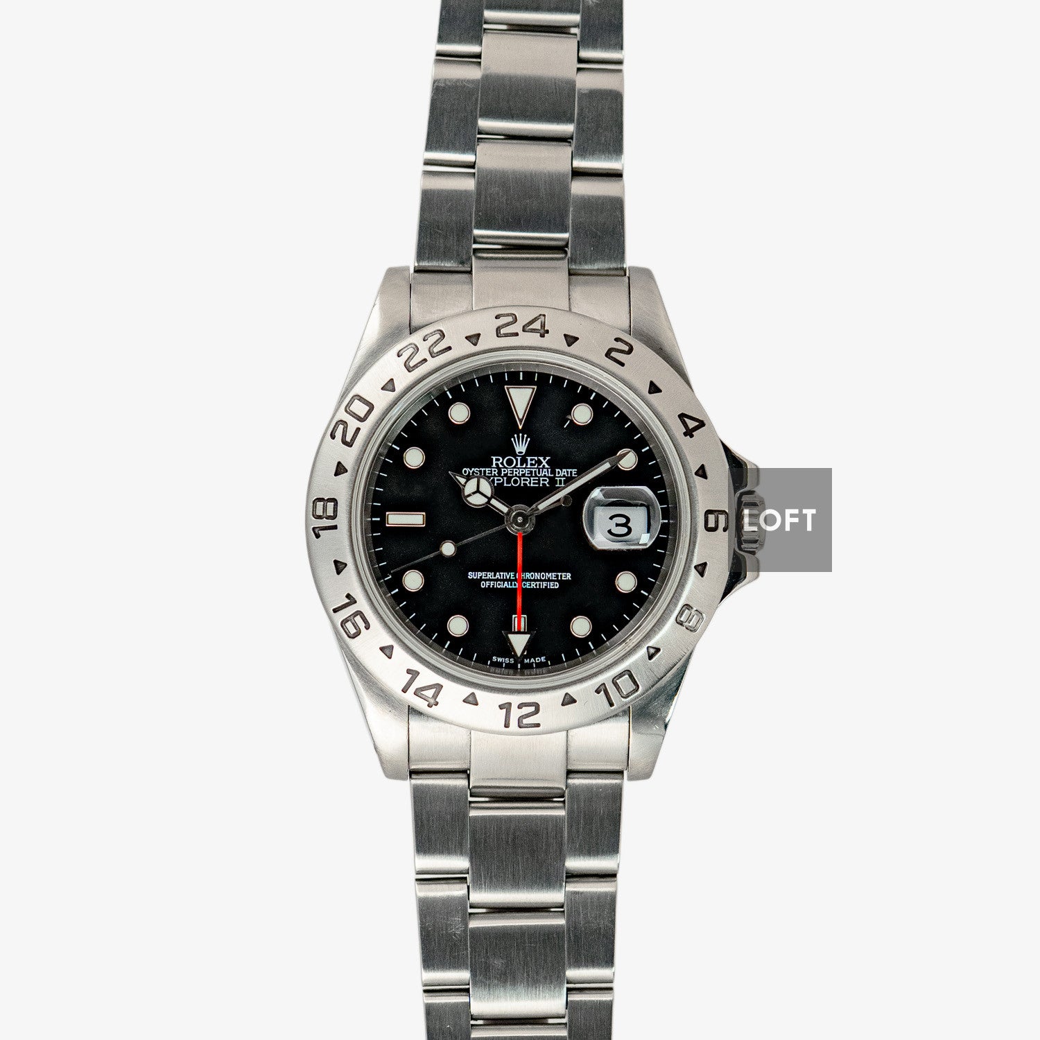 Rolex Explorer II 16570 Black Dial Super-Luminova 40mm