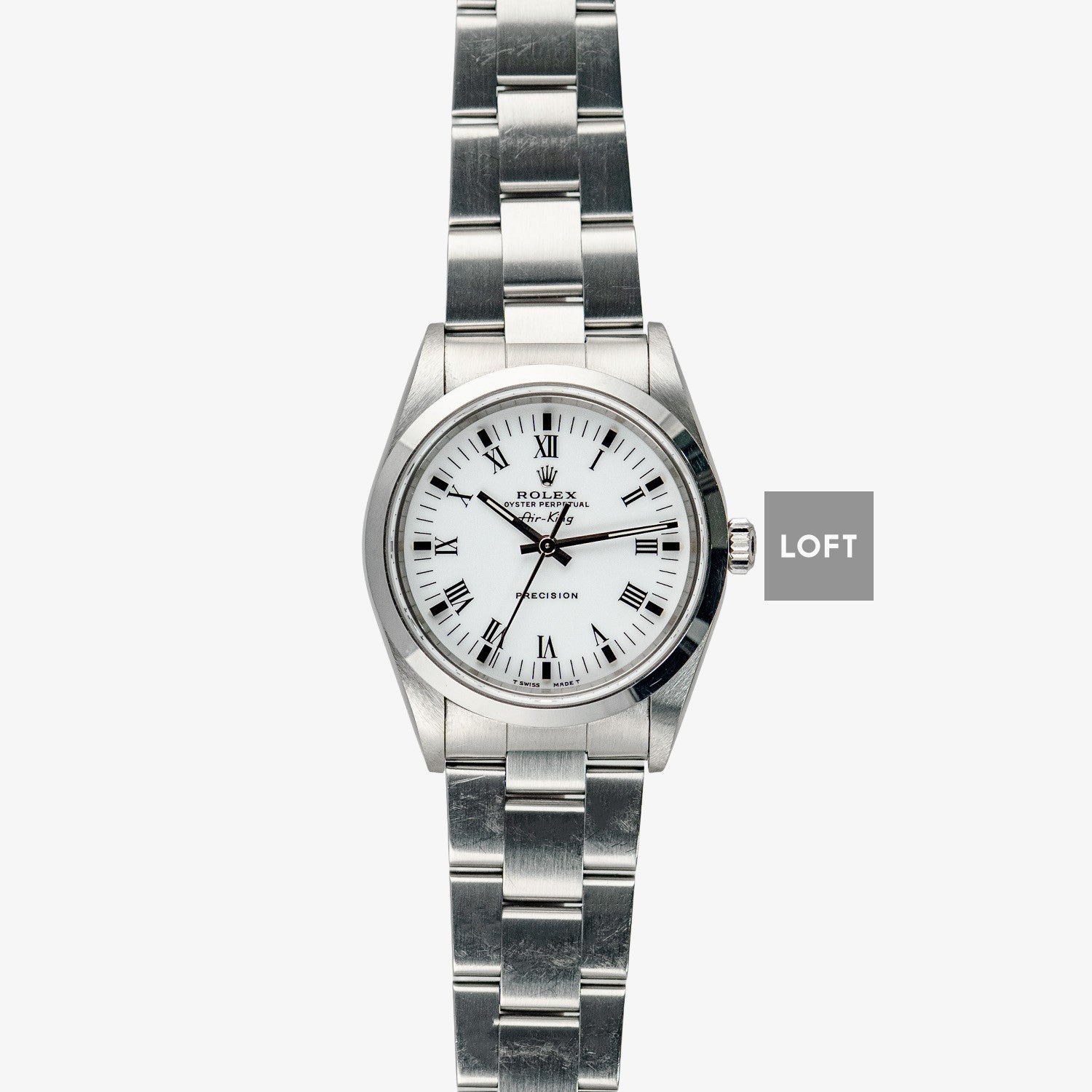 Rolex Air-King Precision 14000 Automatic White Dial 34 mm